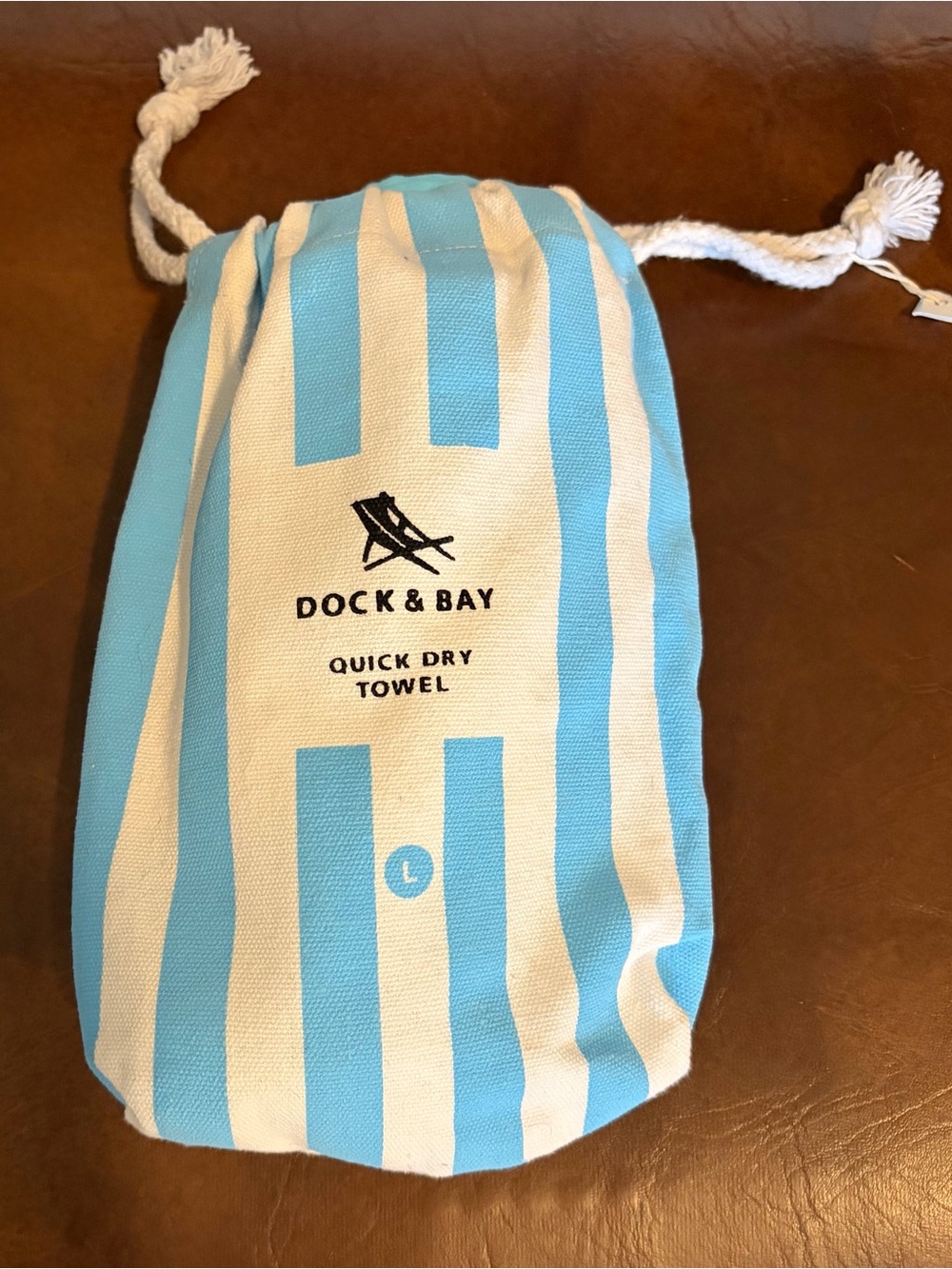 DOCK & BAY Large 63" x 35" Quick Dry BEACH Towel 100% Recycled BONDI BLUE
